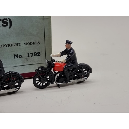 1831 - Britains: Mobile Traffic Police (Motor Cyclists), No:1792, four vintage lead figures, in original bo... 