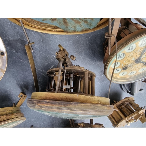 1781 - A mixed group of clocks and timepiece dials and movements, to include a Smiths car clock.... 