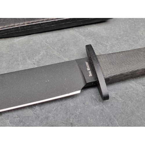 113 - A Cold Steel 'Trail Master' knife and sheath, having 24cm blade.