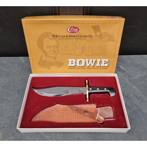 130 - A Case XX presentation 'CA286' Bowie knife and sheath, having 24cm blade, boxed.