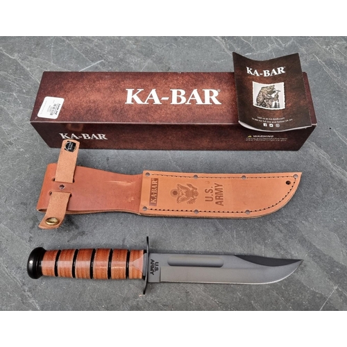 138 - A Ka-Bar '1220' US Army knife and sheath, having 18cm blade, boxed.