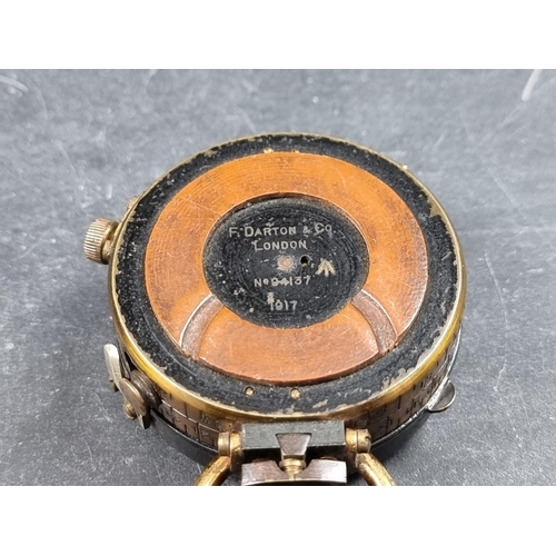 164 - A WWI British Verners Pattern VII officer's military compass, by F Darton & Co London, dated 191... 