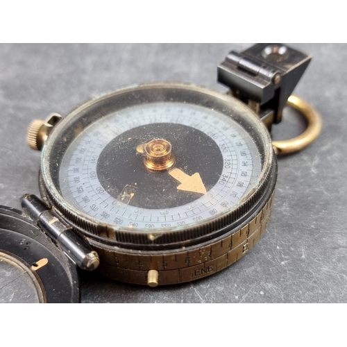 168 - A WWII British Verners Pattern 1XB officer's military compass, by F Barker & Son London, dated 1... 