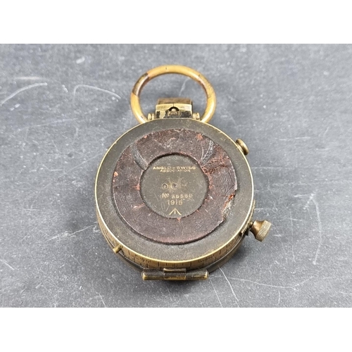 171 - A WWI British Verners Pattern VII officer's military compass, by Anglo Swiss Association, dated 1915... 