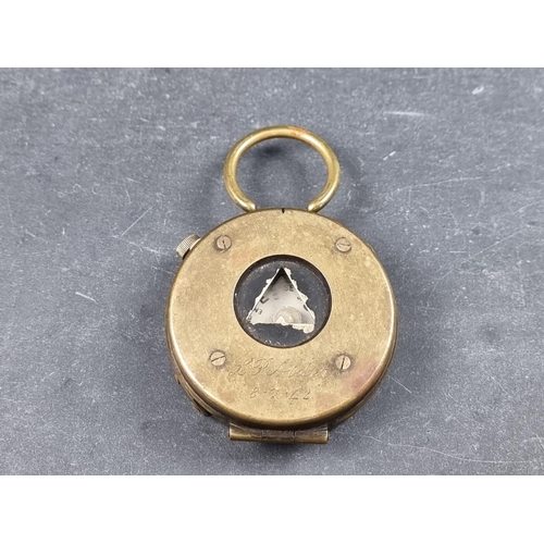 175 - A WWI British officer's military compass, by S Mordan & Co, dated 1918 with broad arrow mark and... 