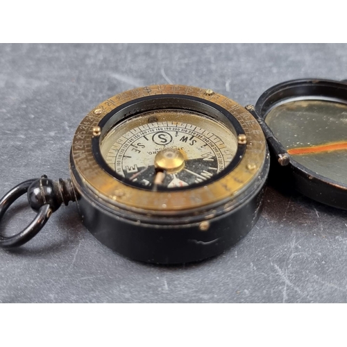 176 - A circa 1940s Cavalry School compass, by J H Steward, London, 51mm.