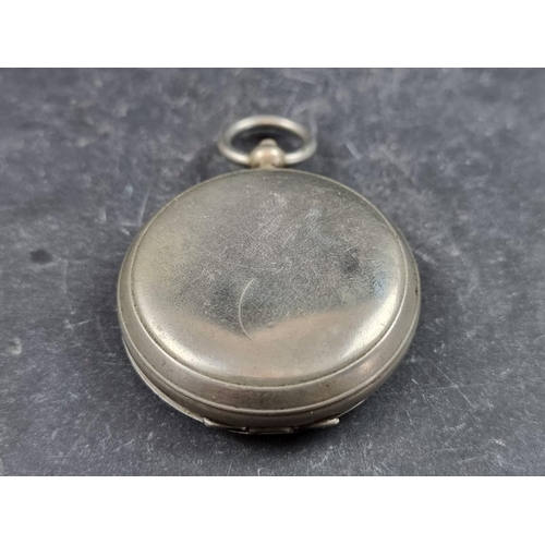 180 - A WWI British military Mk.V nickel plated pocket compass, by Dennison, Birmingham, dated 1916.... 