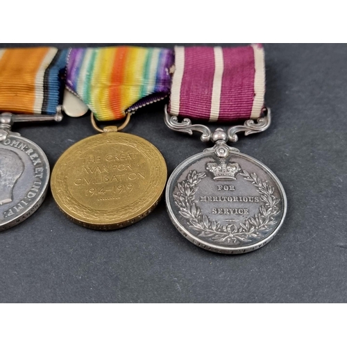 208 - Medals: a WWI trio, to 1378 Sgt later Sgt Major G.F Collis, Manchester Regiment, comprising: 1914 St... 