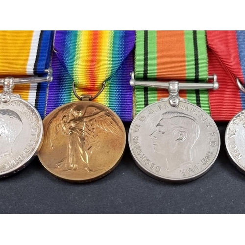 209 - Medals; a WWI and later group of five medals, to 366469 Pte A Dean, RAMC, comprising: 1914-15 Star; ... 