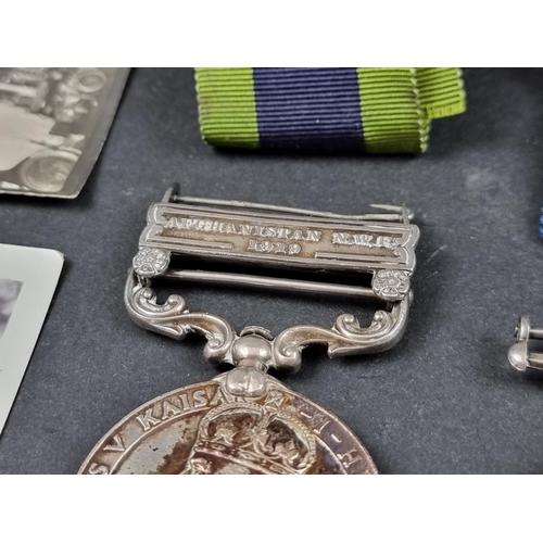 211 - Medals: to 1969 Pte K.S Betsworth, R.A.M.C, comprising: WWI War Medal and George V India Medal, with... 