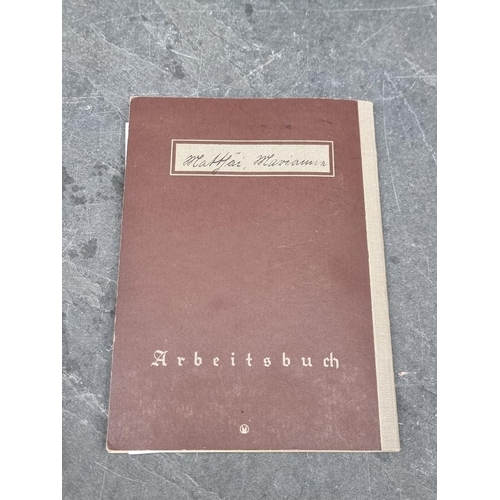 235 - A German WWII Deutsches Reich Arbeitsbuch, (employment record book), circa 1936-40, in Judenbach Mun... 