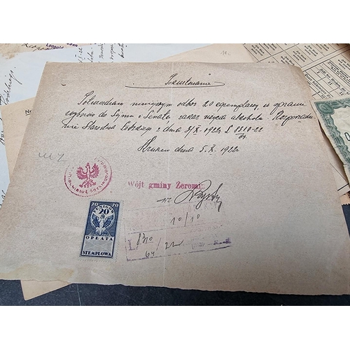 254 - A collection of Polish WWII and earlier ephemera.