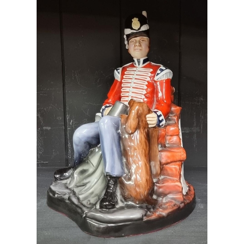 265 - A Michael Sutty porcelain military figure of 'Grenadier', printed factory marks and 'No.41' to base,... 