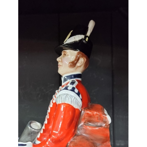 265 - A Michael Sutty porcelain military figure of 'Grenadier', printed factory marks and 'No.41' to base,... 