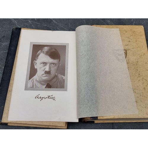 275 - Mein Kampf, half leather presentation hardback copy, published by Zentralverlag der NSDAP Frz. Eher ... 