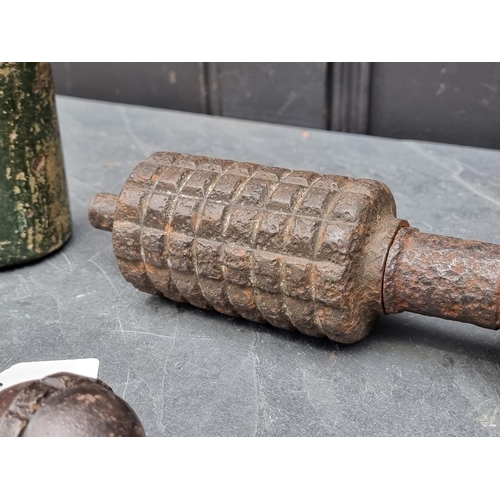 278 - Three WWI German military grenades; comprising a Model 1915 Kugel grenade; a Turtle Offensive grenad... 