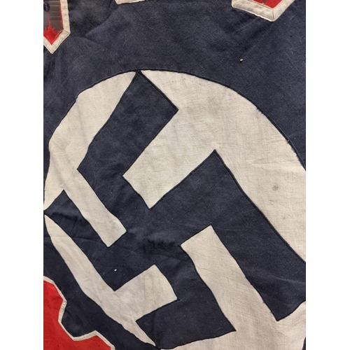 281 - A rare German Third Reich DAF unit flag,  Malbech area, approximately 140 x 120cm including tassels.... 