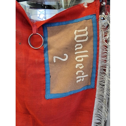 281 - A rare German Third Reich DAF unit flag,  Malbech area, approximately 140 x 120cm including tassels.... 