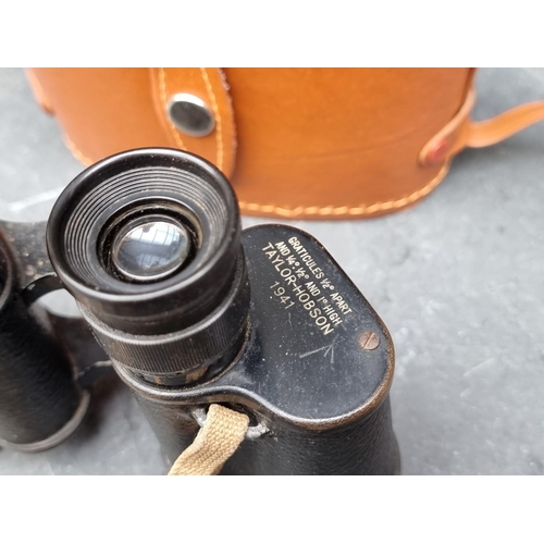 286 - A pair of Taylor Hobson 1941 Bino. Prism Number 2 MK2 field binoculars, dated 1941, Serial No. 20360... 