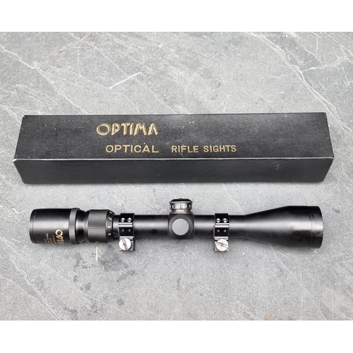 302 - An Optima 3.9 X 40 rifle sight, boxed.