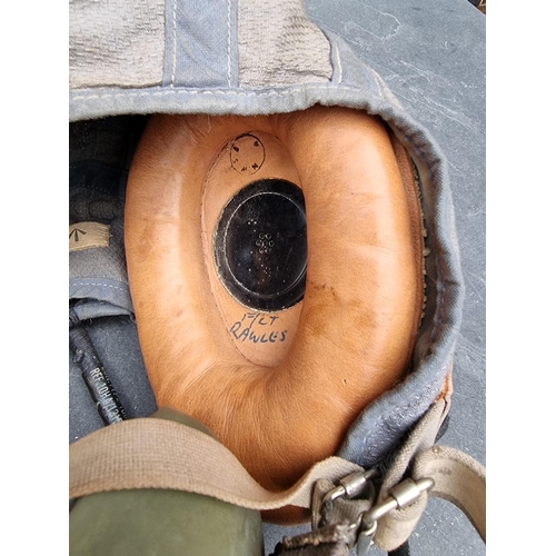 308 - Two RAF flying helmets, both with oxygen masks.