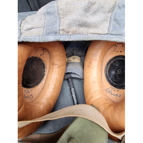 308 - Two RAF flying helmets, both with oxygen masks.