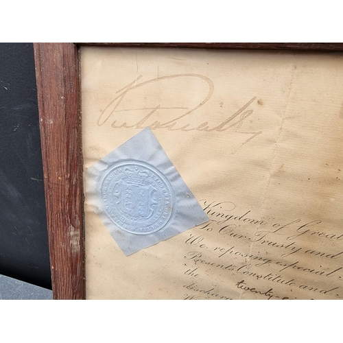 309 - A signed Queen Victoria document, to Arthur John Hay, appointing him Captain in the Volunteer Force,... 