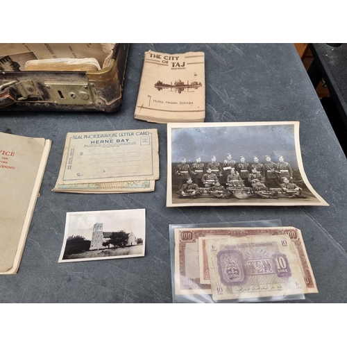 319 - A collection military ephemera, postcards and photographs, some relating to S S M Budge R.A.S.C.... 