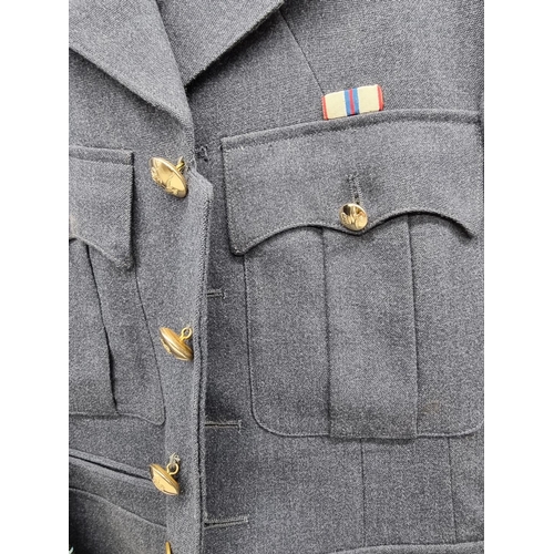 336 - Two RAF jackets and a RAF officer's uniform.