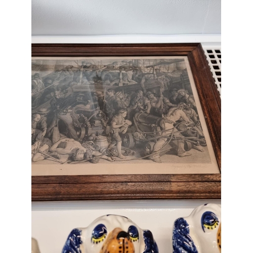 342 - After Daniel Maclise, 'The Death of Nelson', labelled verso, engraving, 33.5 x 117.5cm.... 