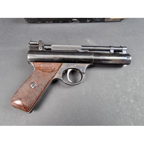 37 - A Webley Senior .22 cal air pistol, Batch No.263, boxed.