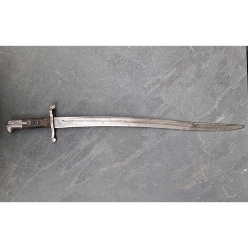 70 - A Victorian British Military Whitworth 1863 pattern sword bayonet, with 57cm blade.