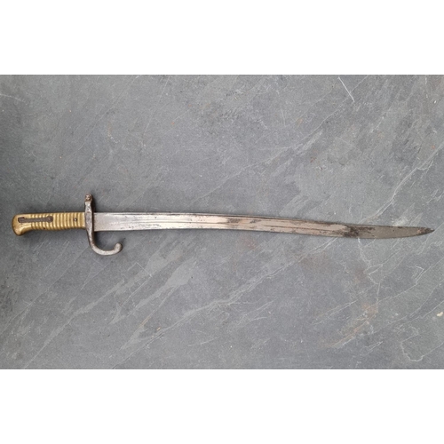 72 - A French 1866 Pattern chassepot bayonet, having 57.5cm blade, (no maker's marks).... 