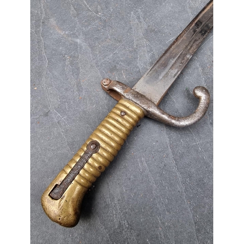 72 - A French 1866 Pattern chassepot bayonet, having 57.5cm blade, (no maker's marks).... 