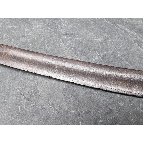 94 - An old Indian tulwar, with 71cm curved blade.