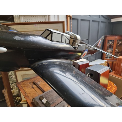 260A - A large Boulton Paul Defiant model fighter plane, wingspan 120.5cm.