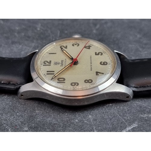 638 - A circa 1966 Tudor 'Oyster' stainless steel manual wind wristwatch, 34mm, Ref. 4453, on replacement ... 