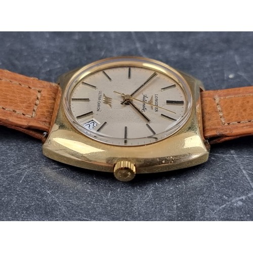 652 - A 1973 Longines 'Ultra-Chron' 18ct gold automatic wristwatch, 39mm, Serial No. 50977798, Cal. 431, o... 