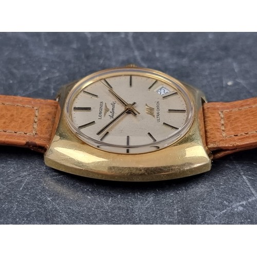 652 - A 1973 Longines 'Ultra-Chron' 18ct gold automatic wristwatch, 39mm, Serial No. 50977798, Cal. 431, o... 