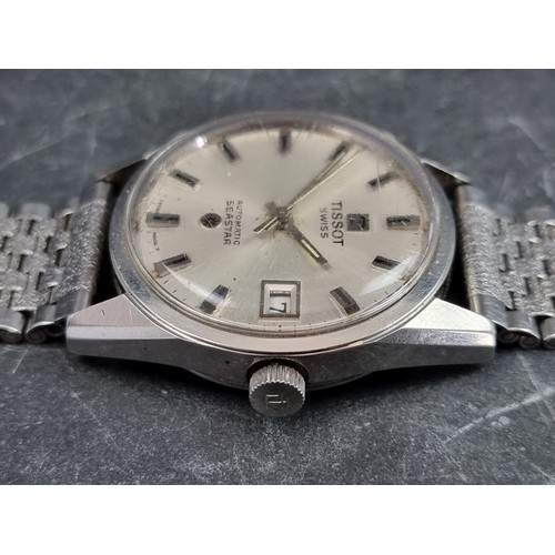 680 - A 1970s Tissot 'Seastar' stainless steel automatic wristwatch, 35mm, Ref. 44543-1X, Cal. 2481, on vi... 