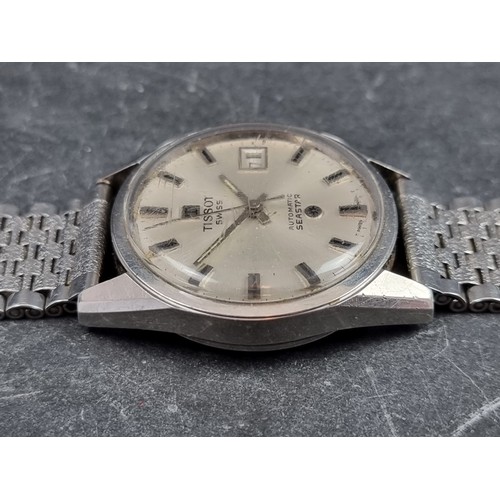 680 - A 1970s Tissot 'Seastar' stainless steel automatic wristwatch, 35mm, Ref. 44543-1X, Cal. 2481, on vi... 