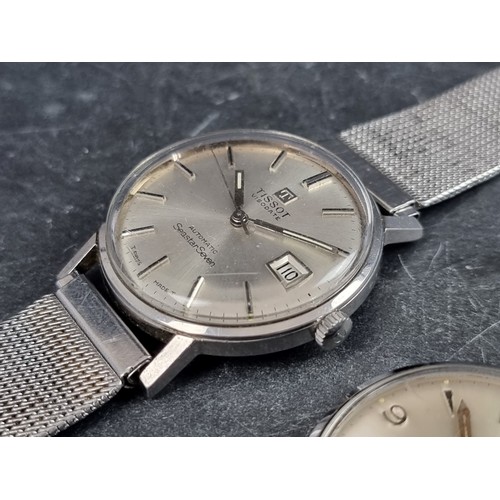 683 - A Tissot Visodate 'Seastar Seven' stainless steel automatic wristwatch, 34mm, on replacement stainle... 