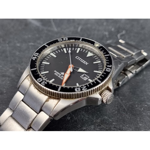 684 - A Citizen 'Pro Master Diver's Eco-Drive' stainless steel wristwatch, 41mm, Ref No. E168 S081491, on ... 