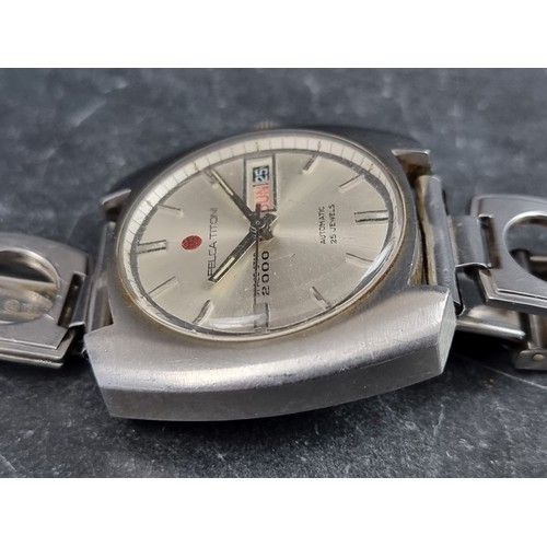 689 - A 1970s Felca Titoni 'Space Star 2000' day-date stainless steel automatic wristwatch, 39mm, Ref. 812... 