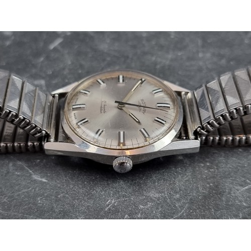 694 - A vintage Rotary stainless steel automatic wristwatch, 34mm, on later stainless steel expanding brac... 