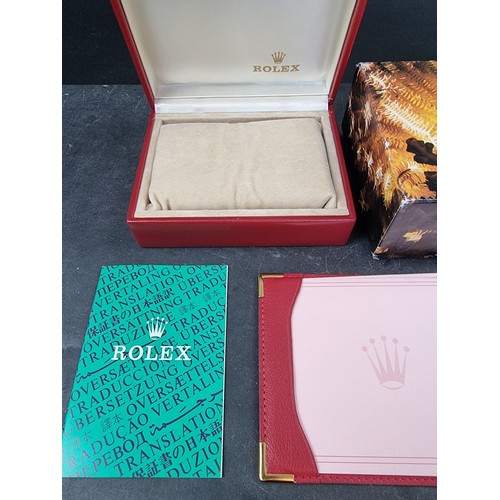 723 - A vintage Rolex wristwatch box, Ref. 14.00.02, with outer card box; 'Oyster' chronometer guarantee b... 