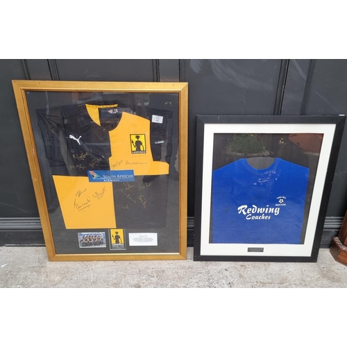 1465 - Sporting Interest: an 'SAA Lashings World XI' 2005 South Africa Tour signed cricket shirt, framed an... 