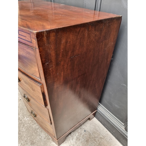 1033 - A Regency mahogany bowfront chest of drawers, 106cm wide. 