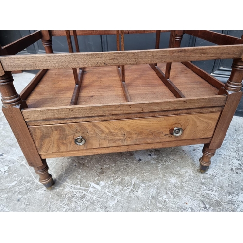 1034 - A 19th century mahogany Canterbury, 51cm wide. 