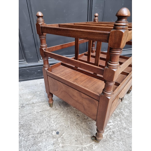 1034 - A 19th century mahogany Canterbury, 51cm wide. 